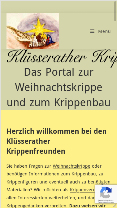 krippenverein.de auf dem Smartphone